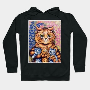 Cat with Kittens : A Louis Wain Art Print Hoodie